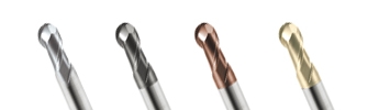 Long Shank Ball Nose End Mill - 2 Flutes - P-SLB/P-MLB/P-LLB/P-XLB